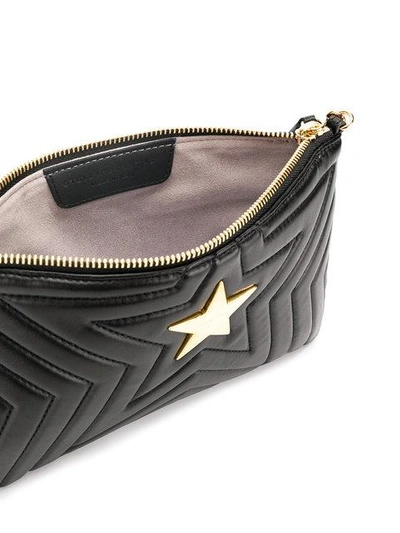 Shop Stella Mccartney Stella Star Clutch Bag In 1000 Black
