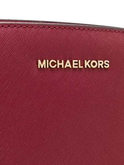 Shop Michael Michael Kors Selma Large Messenger Bag - Red
