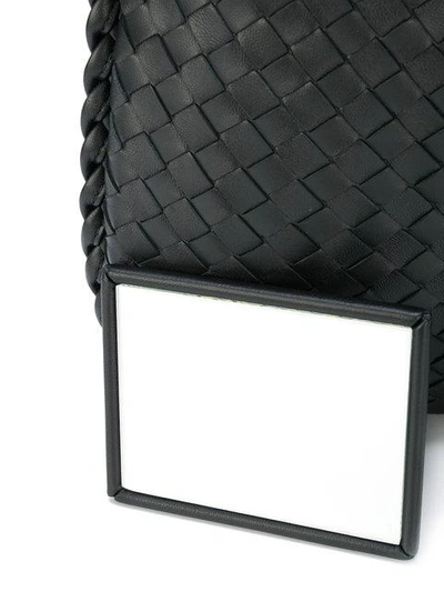 Shop Bottega Veneta Nero Intrecciato Nappa Medium Veneta Bag In Black