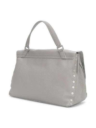 Shop Zanellato Postina Medium Tote In Grey