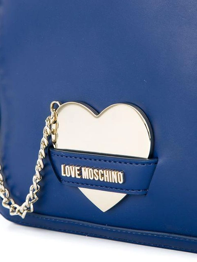 Shop Love Moschino Chain-detail Backpack - Blue