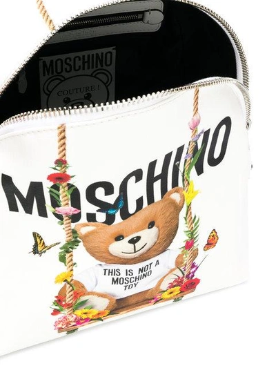 Shop Moschino Teddy Backpack - White