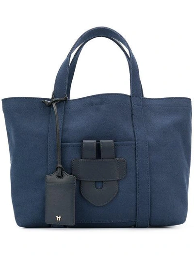 Shop Tila March Simple Medium Tote Bag In Blue