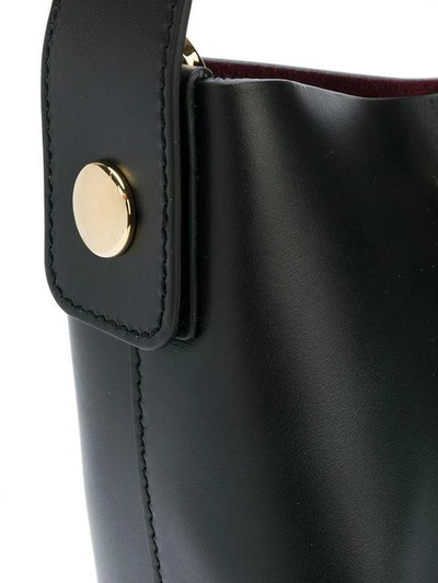 Sophie Hulme Nano Envelope Shoulder Clutch in Smooth Black Saddle Leather -  SOLD