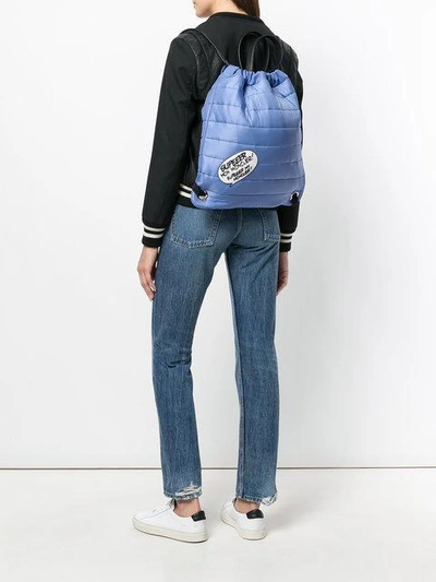 Shop Moncler Quilted Drawstring Backpack