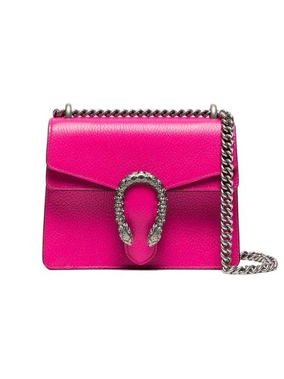 Shop Gucci Pink Dionysus Small Leather Shoulder Bag