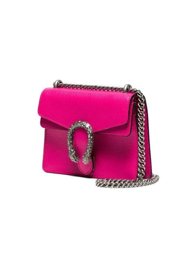 Shop Gucci Pink Dionysus Small Leather Shoulder Bag
