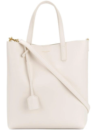 Shop Saint Laurent Large Tote Bag - White