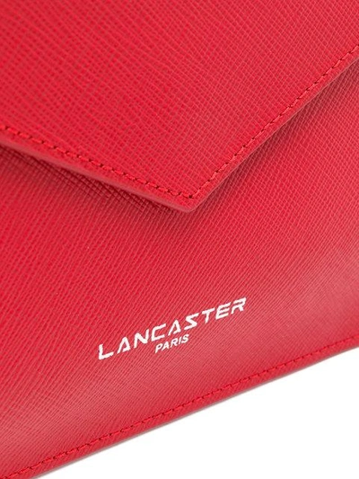 Shop Lancaster Logo Stamp Clutch In Red