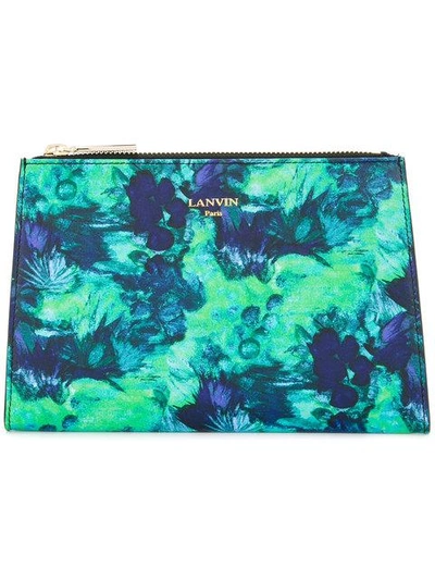 Shop Lanvin Printed Trapeze Clutch