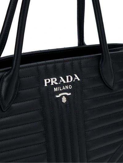 Shop Prada Diagramme Tote - Black