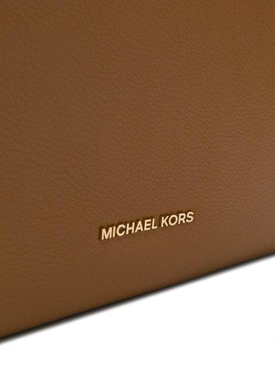 Shop Michael Michael Kors Raven Large Shoulder Bag In Brown