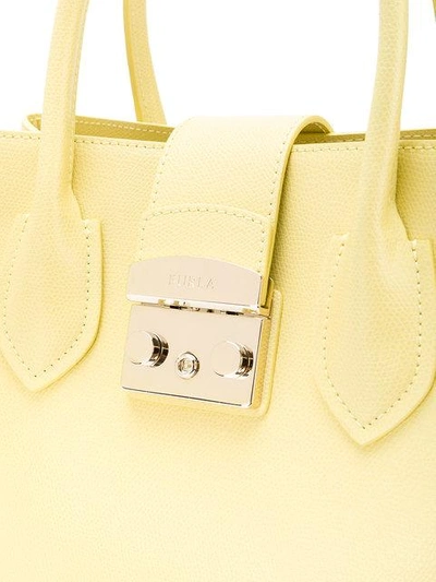 Shop Furla Metropolis Tote  In Yellow & Orange