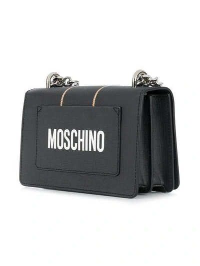 Shop Moschino Teddy Shoulder Bag In Black