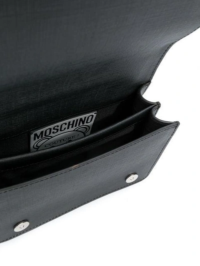 Shop Moschino Teddy Shoulder Bag In Black