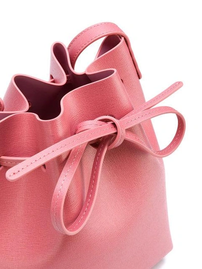 Shop Mansur Gavriel Mini Bucket Bag In Pink