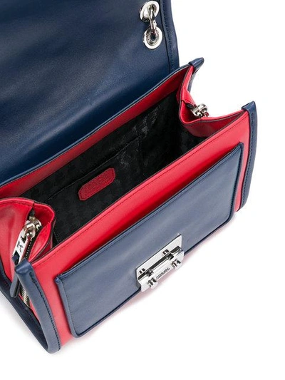 Shop Karl Lagerfeld Captain Karl Stripe Handbag - Multicolour