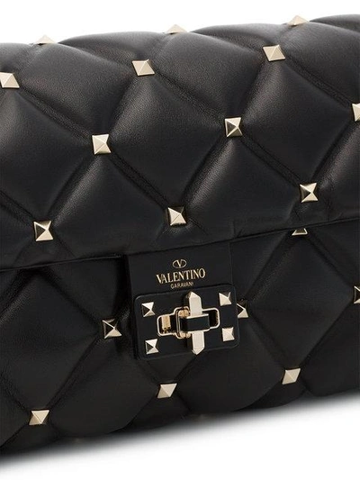 Shop Valentino Garavani Medium Candystud Shoulder Bag - Black