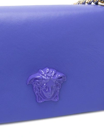 Shop Versace Medusa Clutch In Blue