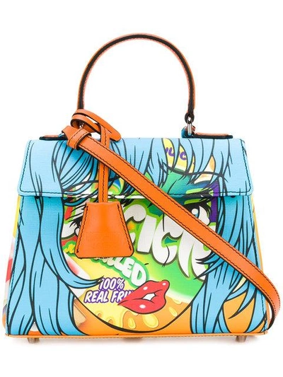 Moschino Leather Fantasy Print Shoulder Bag In Multicolor | ModeSens
