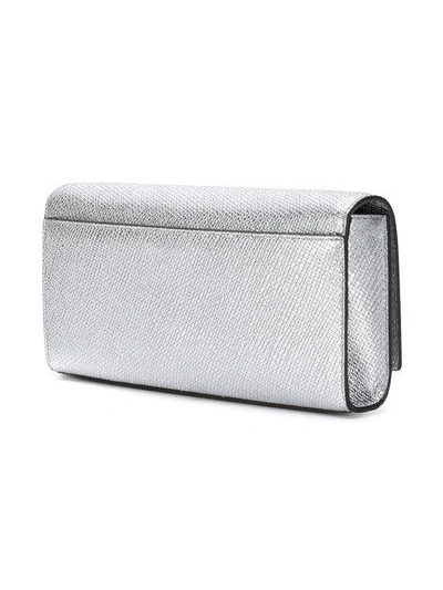 Shop Michael Michael Kors Mott Metallic Leather Chain Wallet