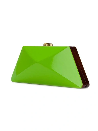 Shop Rocio Prism Clutch In Green