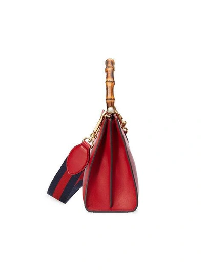 Shop Gucci Nymphaea Top Handle Bag - Red
