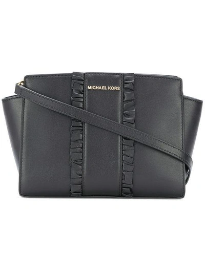 Shop Michael Michael Kors Selma Medium Messenger Bag - Black