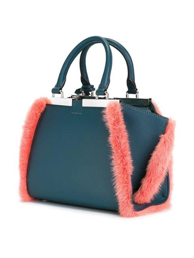 Shop Fendi Mini '3jours' Crossbody Bag In Blue