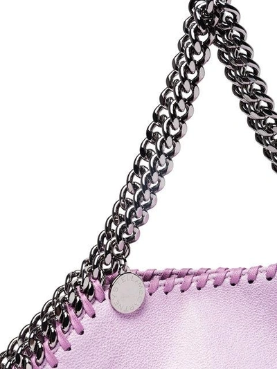Shop Stella Mccartney Falabella Mini Shoulder Bag In Purple
