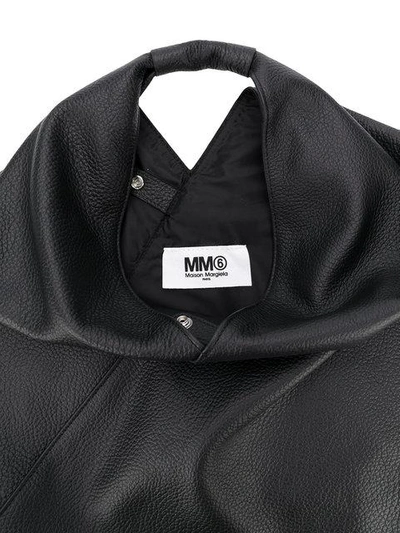 Shop Mm6 Maison Margiela Panelled Shopper Tote - Black