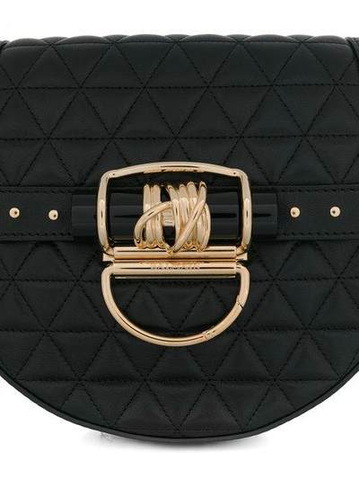 Shop Balmain Studded Quilted Shoulder Bag In Black