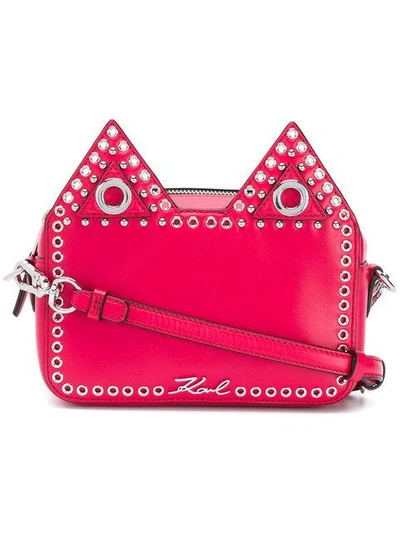 Shop Karl Lagerfeld K/rocky Choupette Camera Bag In Pink