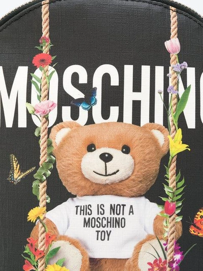 Shop Moschino Toy Bear Backpack In Black