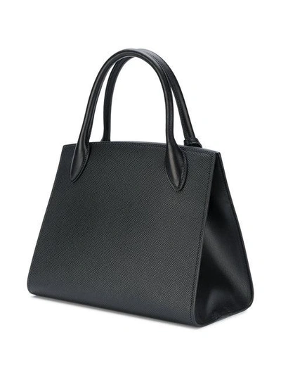 Shop Prada Small Paradigm Tote Bag In Black