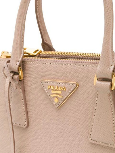 Shop Prada Galleria Tote Bag In Neutrals