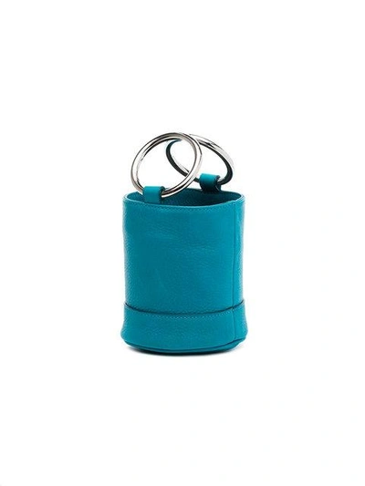 Shop Simon Miller Blue Bonsai 15 Mini Leather Bucket Bag