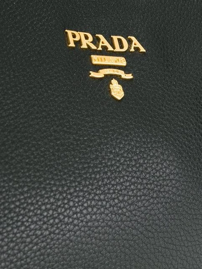 Shop Prada Vitello Daino Crossbody Bag In Black