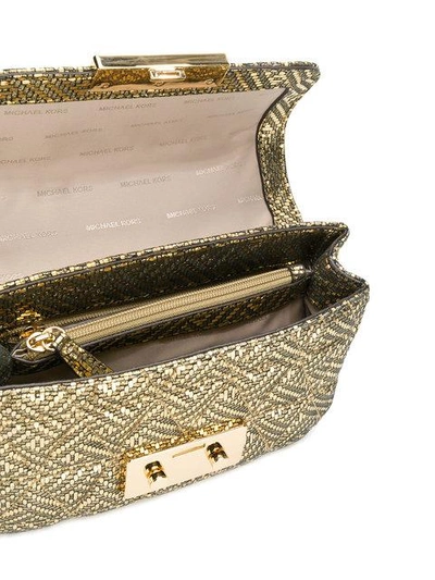 Shop Michael Michael Kors Sloan Small Shoulder Bag - Metallic