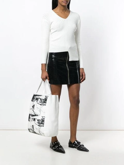 Shop Calvin Klein 205w39nyc X Andy Warhol Printed Tote Bag In White