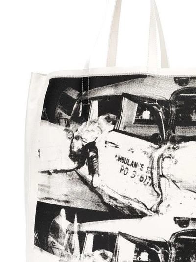 Shop Calvin Klein 205w39nyc X Andy Warhol Printed Tote Bag In White