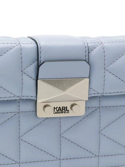 Shop Karl Lagerfeld K/kuilted New Mini Crossbody Bag - Blue