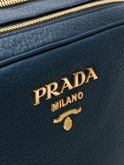 Shop Prada Logo Plaque Cross Body Bag