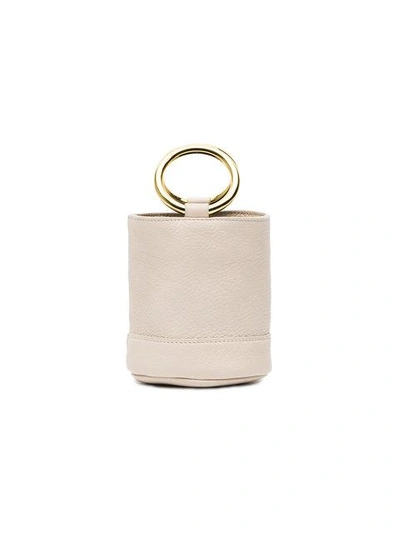 Shop Simon Miller White Gold Bonsai 15 Mini Leather Bucket Bag - Neutrals