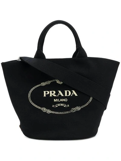 Shop Prada Gardener Tote In Black