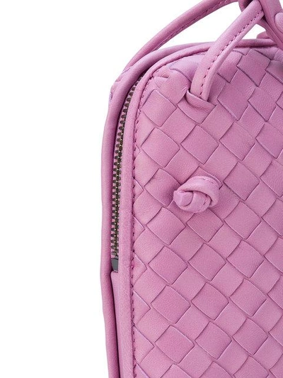Shop Bottega Veneta Twilight Inrecciato Nappa Nodini Bag - Pink