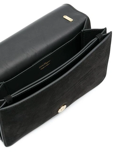 Shop Ferragamo Salvatore  Vara Essential Shoulder Bag - Black