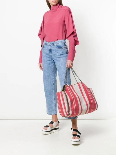 Shop Stella Mccartney Falabella Reversible Tote Bag In Red