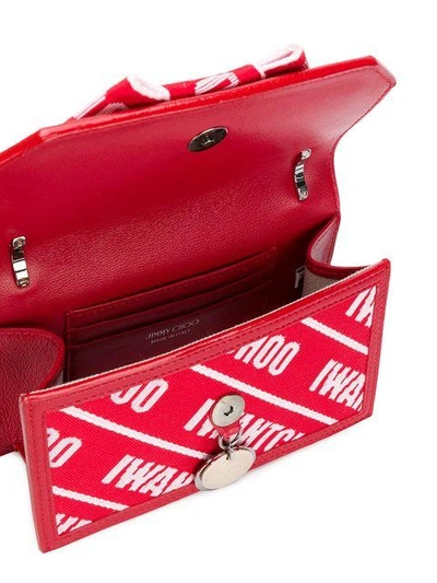 Shop Jimmy Choo Finley Crossbody Bag In Red