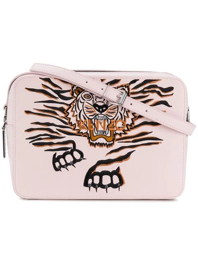 Shop Kenzo Tiger Shoulder Bag - Neutrals